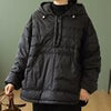 Winter Oversize Hooded Jacket Women Casual Zipper Padded Hoodie Loose Ultralight Thicken Coat Female Solid Outerwear With Pocket