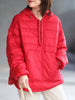 Winter Oversize Hooded Jacket Women Casual Zipper Padded Hoodie Loose Ultralight Thicken Coat Female Solid Outerwear With Pocket