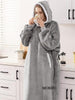 Winter Oversized Hoodie Sweatshirt Women Casual Long Fleece Giant Wearable Blanket With Sleeves Loose Flannel TV Blanket Hoody