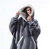 Winter Oversized Hoodies Blanket Women Hooded Sweatshirt Wearable Blanket With Sleeves Sherpa Fleece Pullover Casaco Feminino