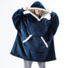 Winter Oversized Hoodies Blanket Women Hooded Sweatshirt Wearable Blanket With Sleeves Sherpa Fleece Pullover Casaco Feminino