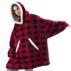 Winter Oversized Hoodies Blanket Women Hooded Sweatshirt Wearable Blanket With Sleeves Sherpa Fleece Pullover Casaco Feminino