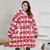 Winter Oversized Hoodies Blanket Women Hooded Sweatshirt Wearable Blanket With Sleeves Sherpa Fleece Pullover Casaco Feminino