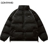 Winter Parkas Jacket Harajuku Solid Color Thicken Warm Bubble Padded Coats Streetwear Men Women Casual Loose Outwear