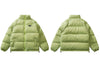Winter Parkas Jacket Harajuku Solid Color Thicken Warm Bubble Padded Coats Streetwear Men Women Casual Loose Outwear