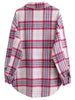 Winter Plaid Coat Flannel Vintage Shirt Women Casual Woolen Jacket Thick Outerwear Female Loose Overshirt With Pockets