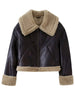 Winter Short Fur Jacket Women Double-sided Wool Coat Casual One Lamb Warm Outerwear Streetwear Zipper Jacket With Pocket