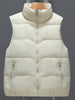 Winter Sleeveless Jacket Women Casual Solid Down Vest Korean Zipper Waistcoat Female Loose Stand Collar Coat With Pocket