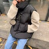 Winter Sleeveless Jacket Women Casual Zipper Down Vest Korean Loose Solid Waistcoat Female Elegant Jacket With Pockets