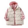 Winter Solid Down Vest Women Casual Thick Sleeveless Jacket Korean Button Waistcoat Stand Collar Warm Vest With Pocket