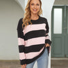 Winter Striped Knitted Sweater Women Oversized Pullover Casual Jumpers Female Streetwear Long Sleeve Sweaters Warm Pull Femme