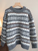 Winter Striped Pullover Women Vintage Plaid Knitted Sweater Casual Long Sleeve Knitwear Female Loose Thicken Warm Jumper
