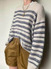 Winter Striped Sweater Women Casual Thick Knitted Pullover Korean Loose Long Sleeve Knitwear Female O Neck Warm Jumper