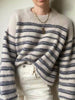 Winter Striped Sweater Women Casual Thick Knitted Pullover Korean Loose Long Sleeve Knitwear Female O Neck Warm Jumper
