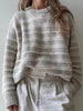 Winter Striped Sweater Women Casual Thick Knitted Pullover Korean Loose Long Sleeve Knitwear Female O Neck Warm Jumper