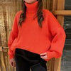 Winter Turtleneck Knit Sweater Women Thick Oversize Pullover Casual Loose Green Knitwear Female Solid Vintage Long Sleeve Jumper