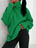 Winter Turtleneck Knit Sweater Women Thick Oversize Pullover Casual Loose Green Knitwear Female Solid Vintage Long Sleeve Jumper