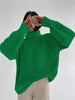 Winter Turtleneck Knit Sweater Women Thick Oversize Pullover Casual Loose Green Knitwear Female Solid Vintage Long Sleeve Jumper