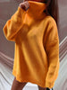 Winter Turtleneck Pullover Women Casual Solid Knitted Sweater Korean Long Sleeve Knitwear Female Loose Warm Jumper