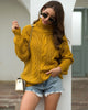 Winter Turtleneck Sweater Women Loose Elegant Warm Knitted Pullovers Solid Knitwear Jumper Tops Sueter Mujer