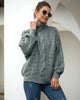 Winter Turtleneck Sweater Women Loose Elegant Warm Knitted Pullovers Solid Knitwear Jumper Tops Sueter Mujer