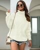 Winter Turtleneck Sweater Women Loose Elegant Warm Knitted Pullovers Solid Knitwear Jumper Tops Sueter Mujer