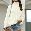 Winter Turtleneck Sweater Women Loose Elegant Warm Knitted Pullovers Solid Knitwear Jumper Tops Sueter Mujer