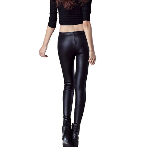 Winter Velvet Legging Leather Women Leggings Thicken Feminina Skinny Sexy PU Leggins Warm Women's Trousers For Out Door Wear