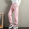 Winter Women Fleece Pants Thick Keep Warm Gym Sweatpants Casual Solid Elastic Waist Lace-up Loose Female Trousers Leggings