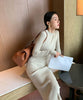 Winter Women Knitted Sweater  Long Sleeve Basic Solid Slim Midi Bodycon Dress