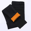 Winter high waist jeans women Thick warm stretch skinny pencil pants Female Simple casual black  trousers