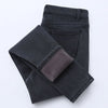 Winter high waist jeans women Thick warm stretch skinny pencil pants Female Simple casual black  trousers