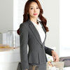 Winter new arrival female slim elegant long sleeve jacket  elegant purple Blazers women office formal plus size work coat