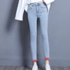 Winter warm jeans women high waist cotton elastic stretchy denim pants for ladies soft pencil pants slim fleece woman jeans