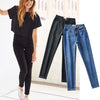 Withered 2022Ins Blogger England Simple Stretch Jeans Woman High Waist Jeans Cropped Jeans Skinny Pencil Jeans For Women