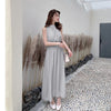 Woherb Sexy Chiffon Dress Women Summer 2022 Halter Sleeveless Dresses Korean Chic Slim Waist Vestidos Maxi Beach Dress 25494