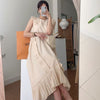 Woherb Summer  Casual Sleeveless Tank Maxi Dress Women  Ins Ruffle Patch Loose Vintage Dress Chic Robe Femme