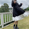Woherb Sweet Lolita Dress Women Vintage Lace Bowknot High Waist Dresses Kawaii Japanese Girls Gothic Lolita Cosplay Loli 25928