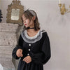 Woherb Sweet Lolita Dress Women Vintage Lace Bowknot High Waist Dresses Kawaii Japanese Girls Gothic Lolita Cosplay Loli 25928