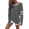 Fashion Women V Neck Long Sleeve Stripe Pocket Shirt 2022 Womens Tops camisa blusas mujer de moda Drop Shipping 7.JULY21