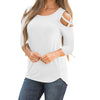 New Women Three Quarter Sleeve Crisscross Strappy Cold Shoulder Shirt 2022 Womens Tops camisa Drop Shipping 6.JULY.21