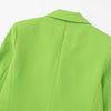 Woman 2023 Summer Casual Green Straight Blazer Retro Flip Pocket Long Sleeve Button Female Jacket Chic Top Mujer