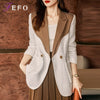 Woman Blazer Jackets 2023 Elegant Autumn Long-Sleeved Solid Color Simple And Woman Jacket Female Clothes Outerwear