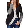 Woman Blazer  Slim Long Sleeve Jacket Sequins Tops Short Cardigan Blouse Coat