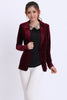 Woman Blue Velvet Suit Slim Female Velvet Blazer New Fashion Women's Casual Suit Coat Jacket Coat Jacket Single Button Jacket