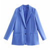 Woman Casual Pink Long Sleeve Blazer 2023 Autumn Elegant Female Solid Basic Blazers Offices Ladies Chic Button Outwear