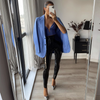 Woman Casual Pink Long Sleeve Blazer 2023 Autumn Elegant Female Solid Basic Blazers Offices Ladies Chic Button Outwear