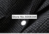 Woman Dark Grey Houndstooth Wool Blend Blazer Single Button Long Sleeves Suit