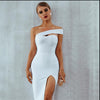 Woman Dress Plus Size Strapless Split Midi Party Sexy Dresses Gown Irregular Dress Vestido De Mujer Kobieta Sukienka Femme Robe