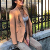 Woman Elegant Camel Slim Double Breasted Blazer 2023 Autumn Female Chic Basic Solid Soft Blazers Ladies High Street Outwear